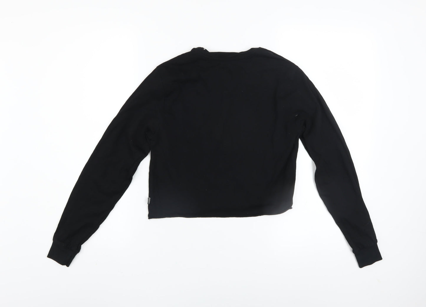 Vans Womens Black XS Cropped Long Sleeve T-Shirt
