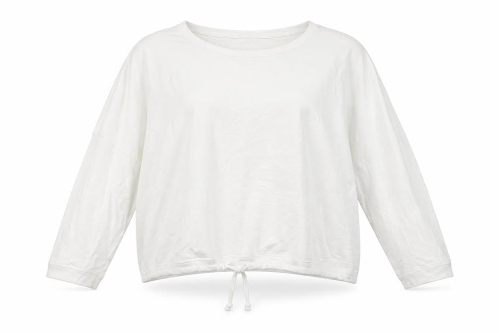 Whistles Women White Cotton Pullover Sweatshirt Size L