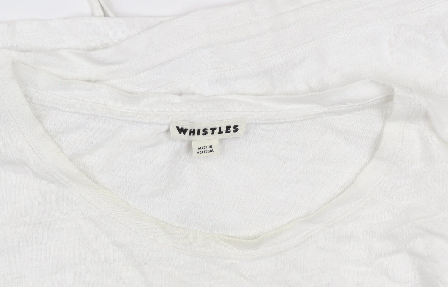 Whistles Women White Cotton Pullover Sweatshirt Size L