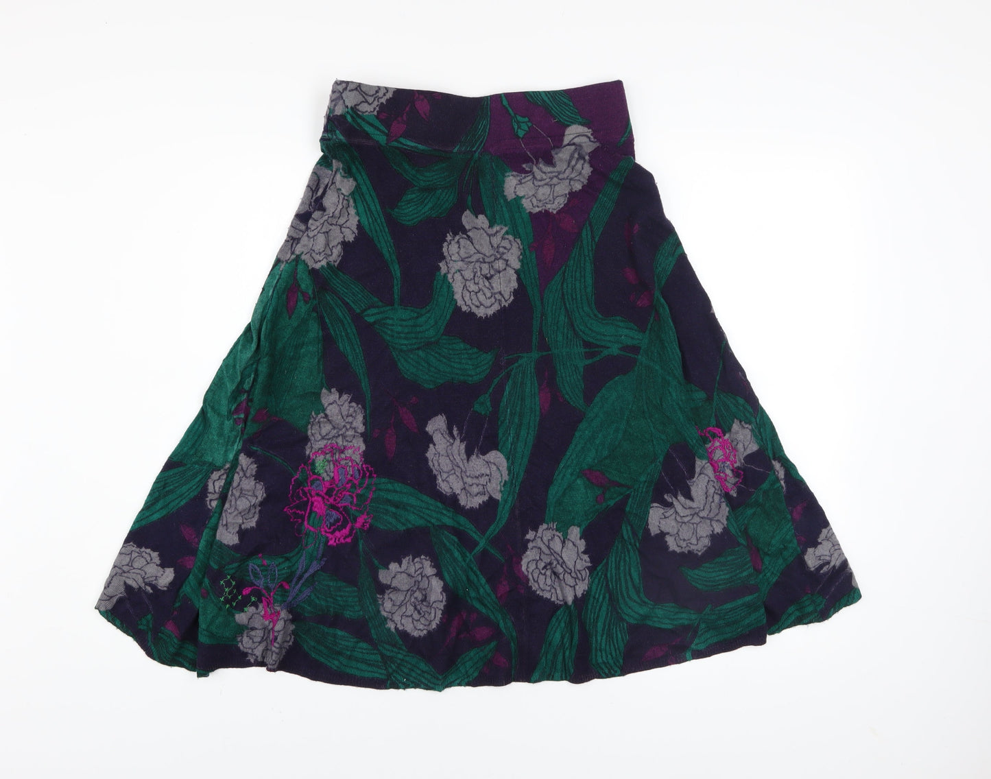 White Stuff Women’s Multicoloured Size 8 A-Line Floral Knit Skirt