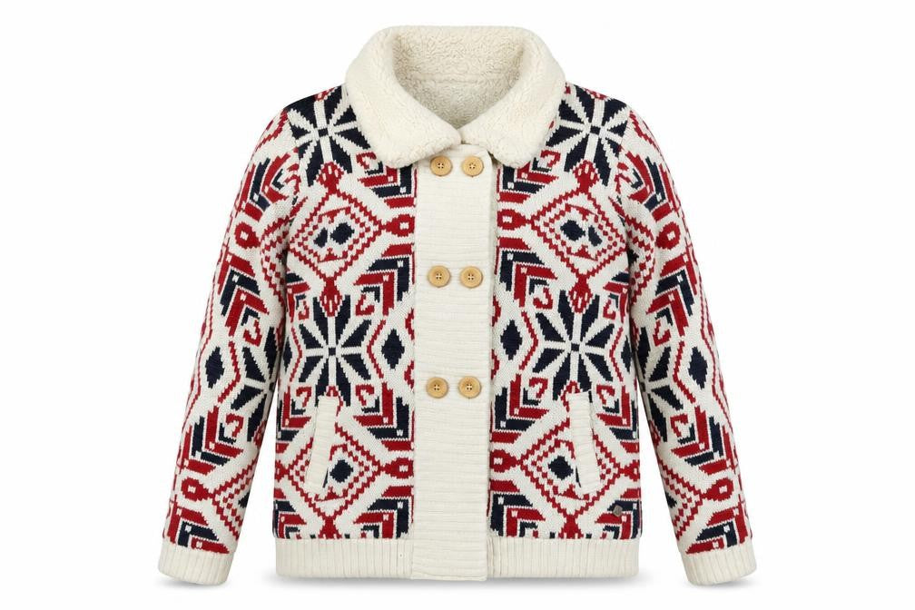 SoulCal & Co Women's Multicoloured Nordic Knit Button Jacket Size 16