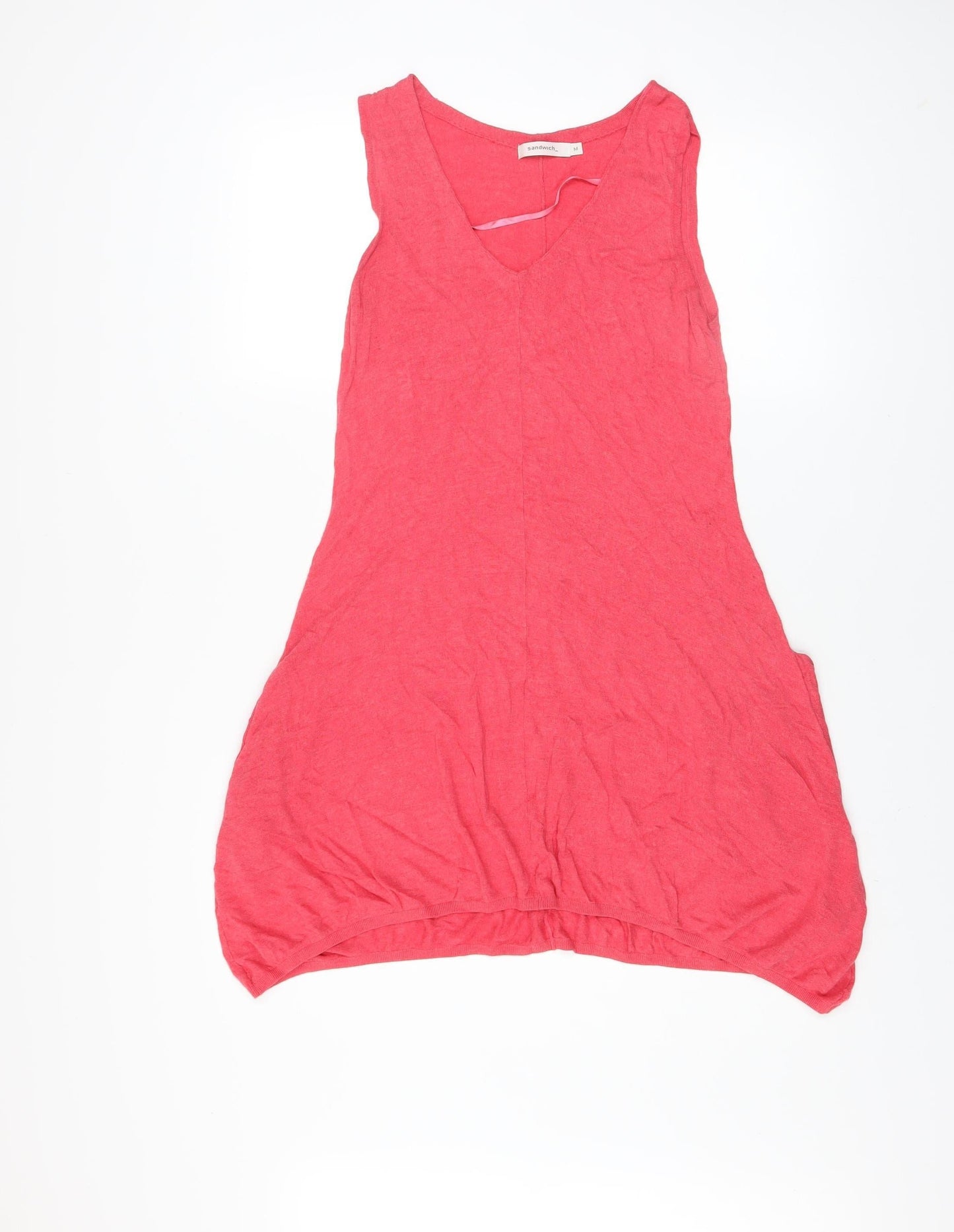 Sandwich Womens Pink Viscose Sleeveless Knee Length Dress M
