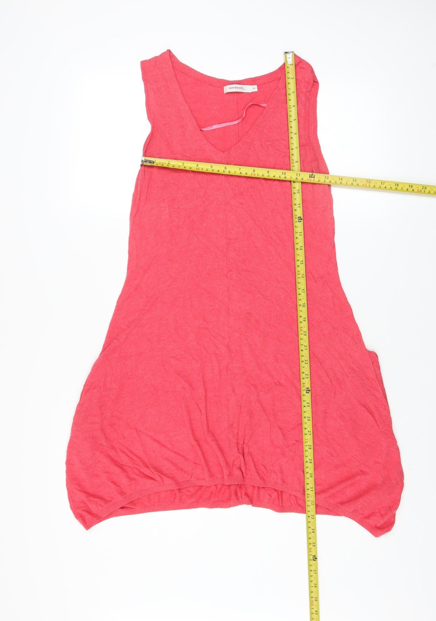 Sandwich Womens Pink Viscose Sleeveless Knee Length Dress M