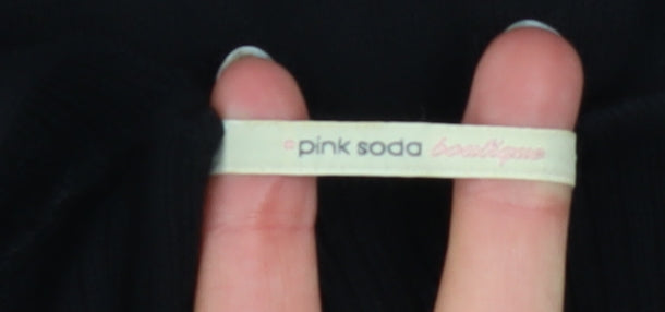 Pink Soda Boutique Womens Black Size 12 Bodycon Dress
