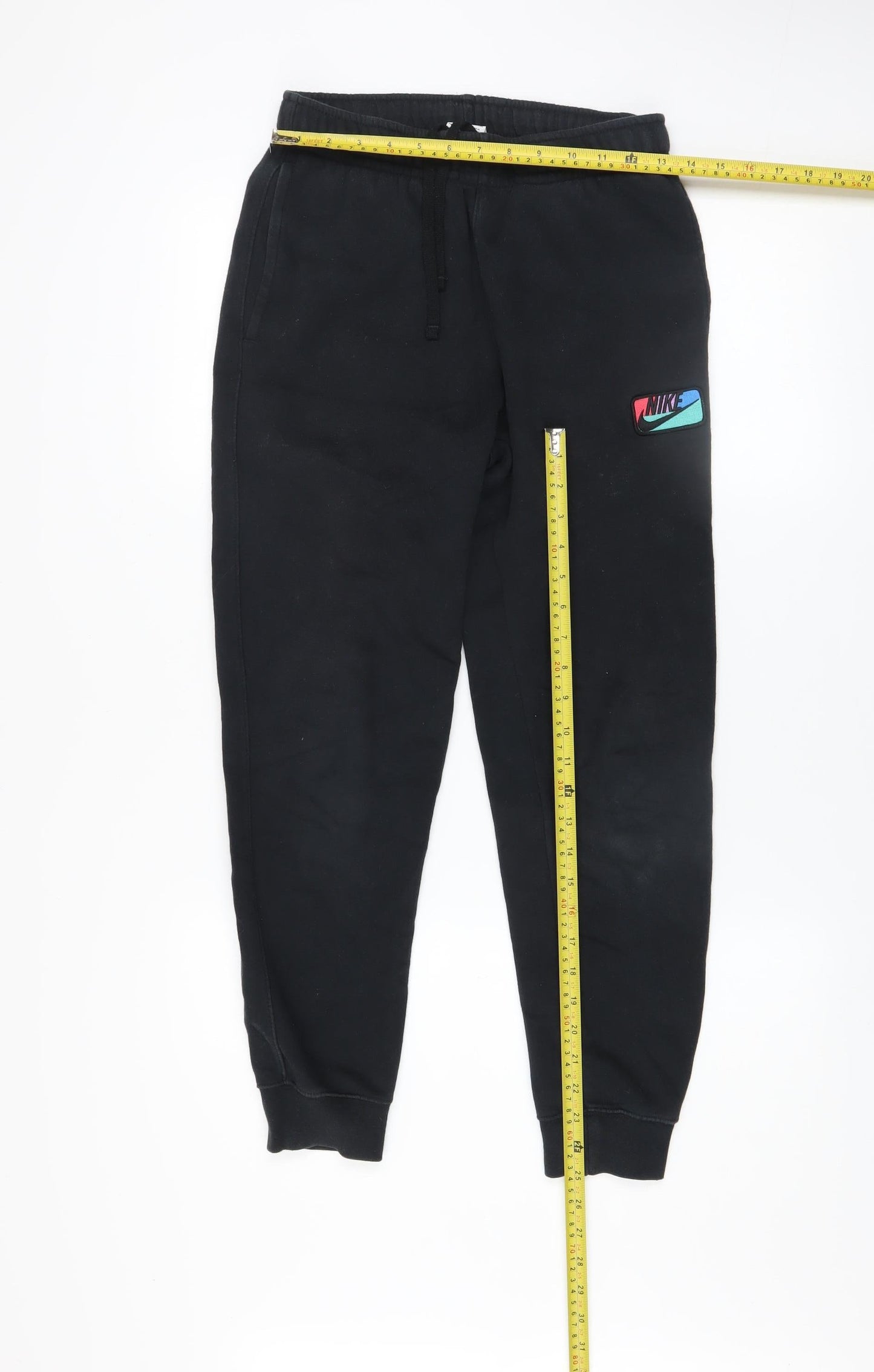 Nike Men's Black XS Jogger Fleece Trousers with Drawstring Waist
