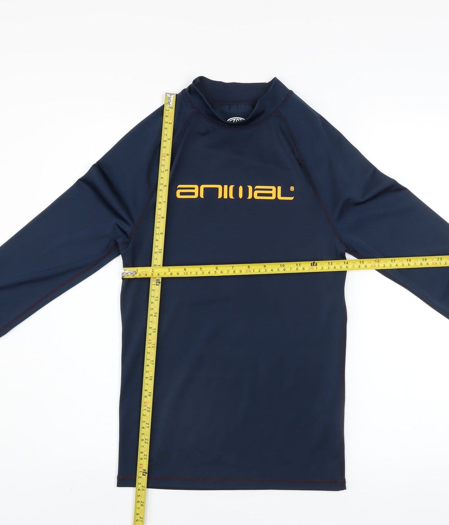 Animal Mens Blue XS Long Sleeve Rash Guard T-Shirt
