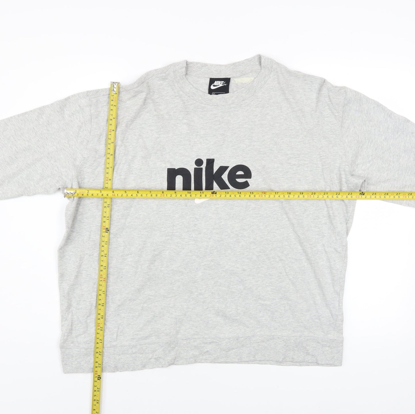 Nike Men's Grey XL Long Sleeve Cotton Crew Neck Sweatshirt