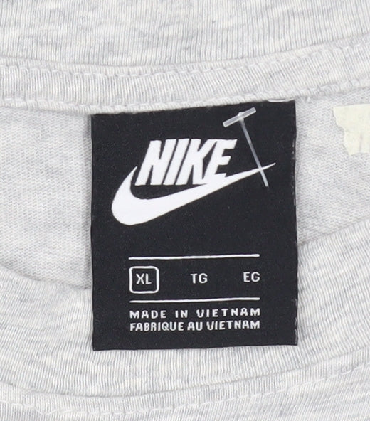 Nike Men's Grey XL Long Sleeve Cotton Crew Neck Sweatshirt