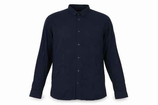 Dunnes Men's Blue Slim Fit Stretch Cotton Long Sleeve Shirt XL