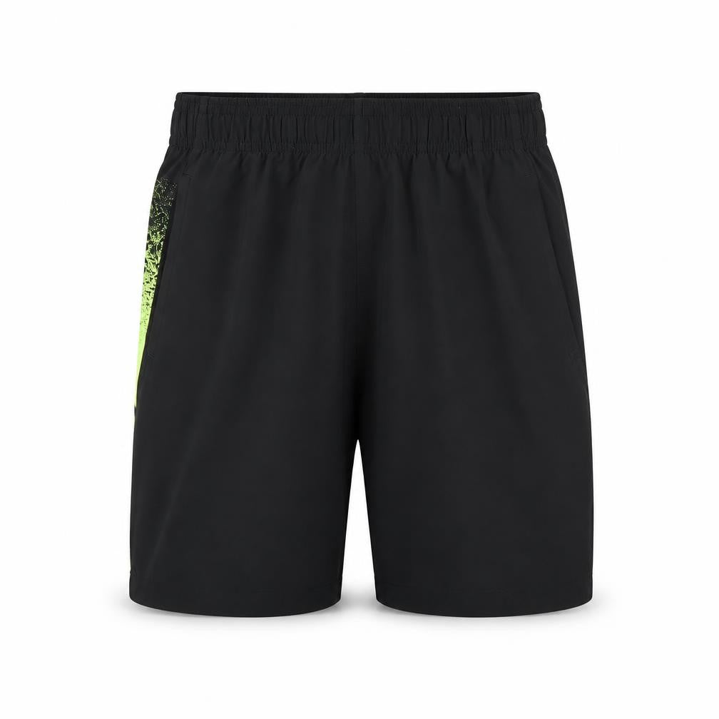 Under Armour Boys Black Green Athletic Shorts Size M Polyester
