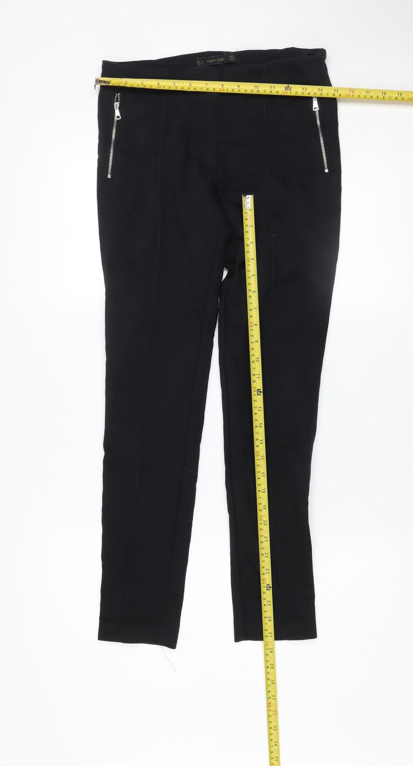 Zara Basic Women's Black Slim Leg Stretch Leggings Size M