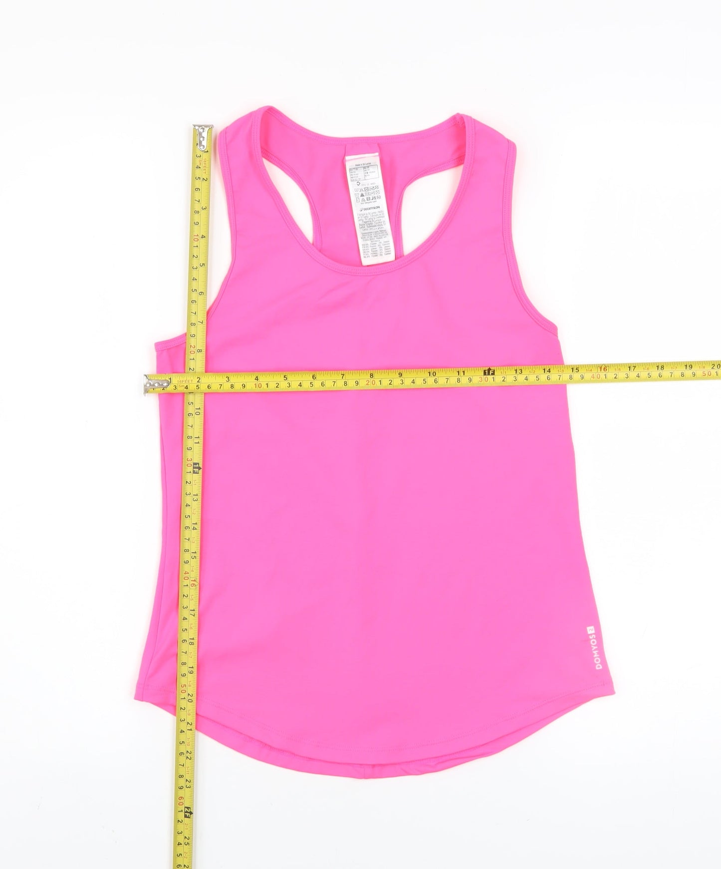 Domyos Women's Pink XS Racerback Athletic Tank Top Gym Yoga