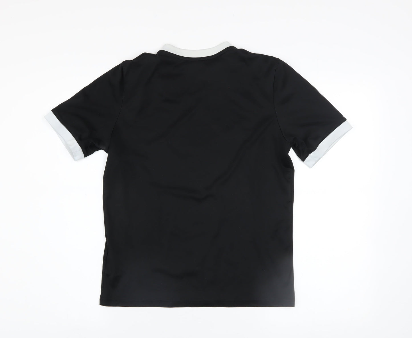 adidas Boys Black Football Jersey T-Shirt Size 14 Years Lightweight Sports Top