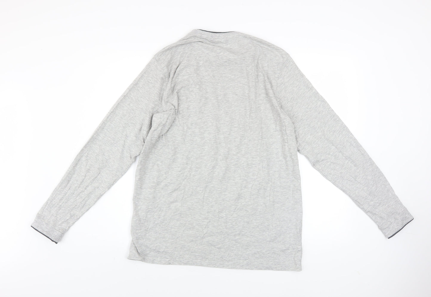 Mexx Men’s Grey Long Sleeve Crew Neck Cotton Top Size L