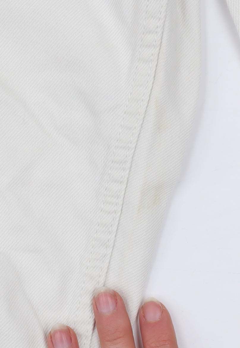 Pull&Bear Men's White Straight Jeans Size 31 Regular Fit Denim