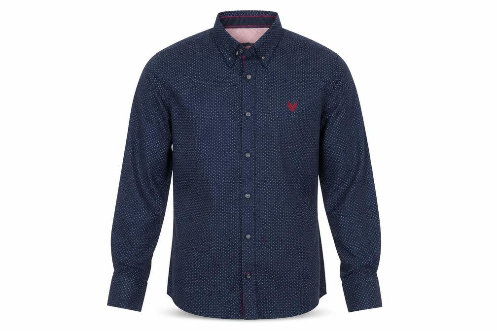 Diesel Boys Blue Polka Dot Button-Up Long Sleeve Cotton Shirt 13 Years