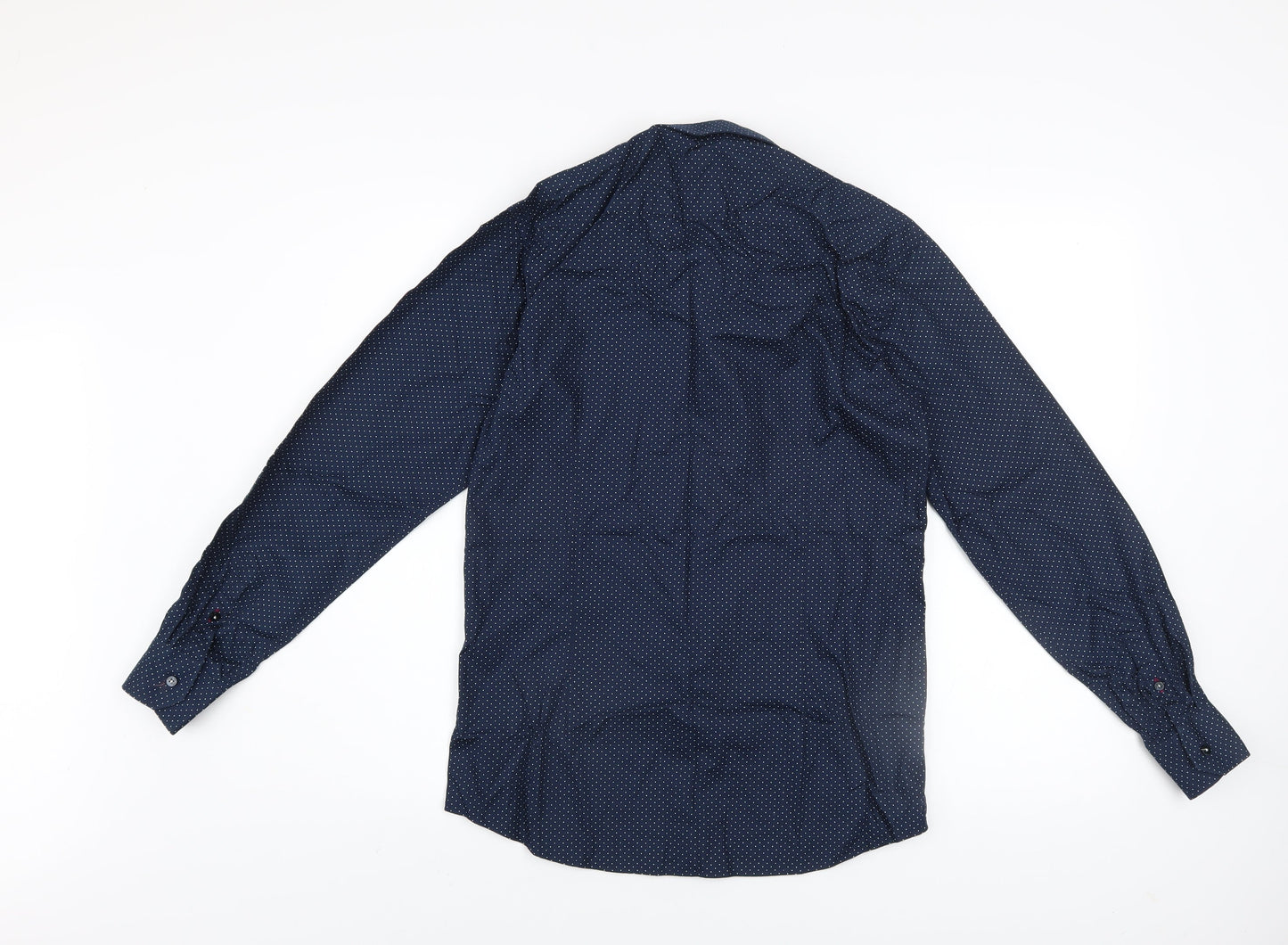 Diesel Boys Blue Polka Dot Button-Up Long Sleeve Cotton Shirt 13 Years