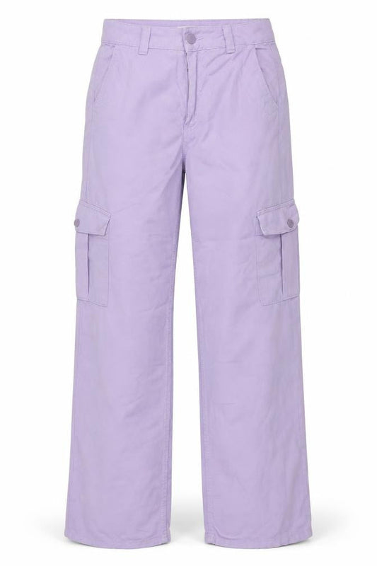 Pull&Bear Women's Purple Cargo Jeans Size 4 Regular Fit Cotton