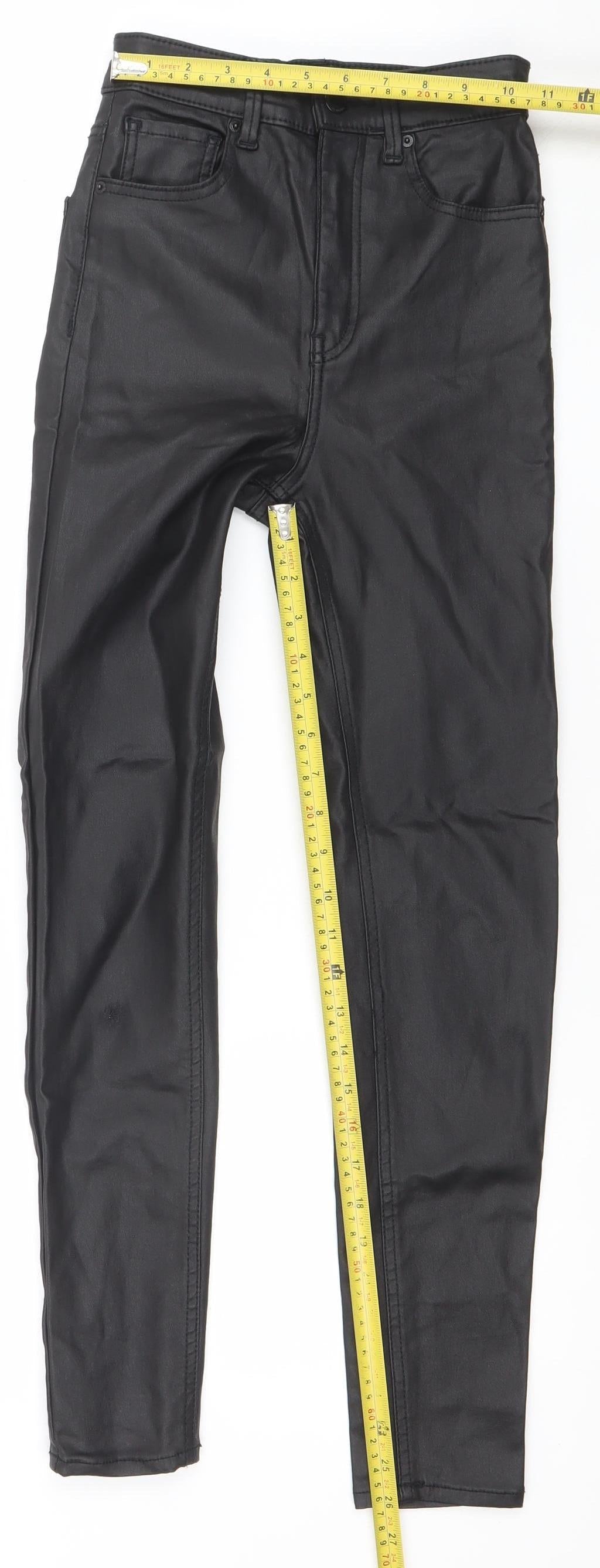 Pull & Bear Women’s Black Slim Fit Stretch Trousers Size 6