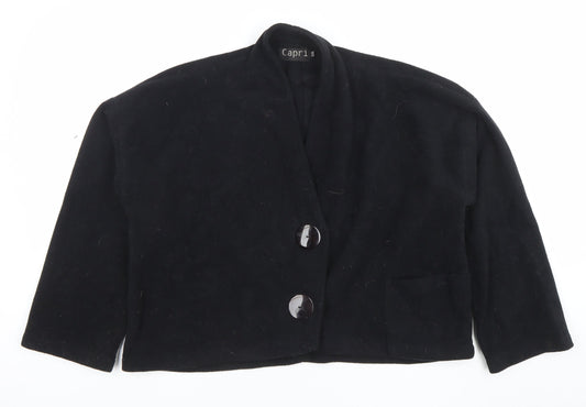 Capri Women's Black Wool Short Blazer Jacket S
