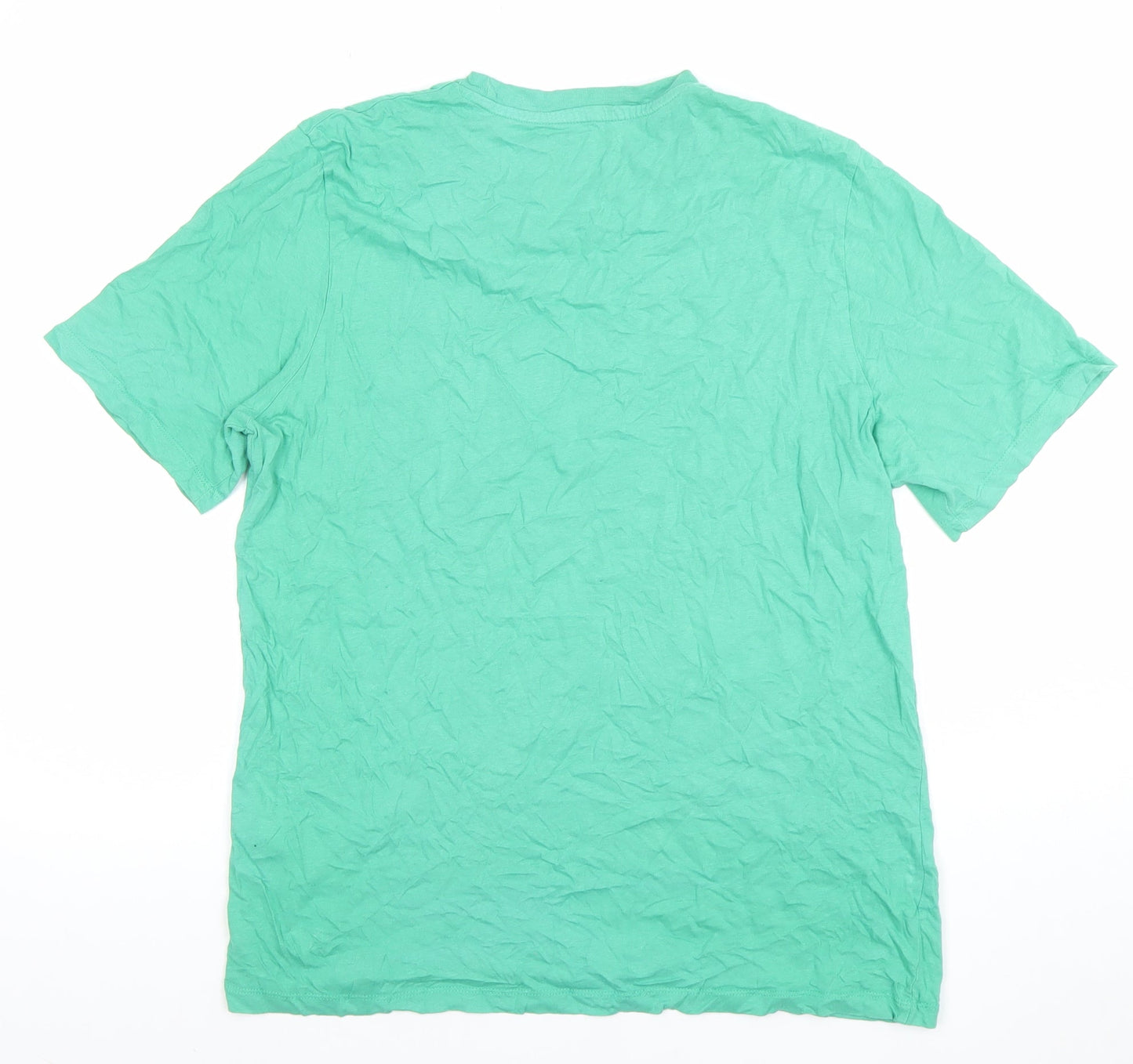 Jack & Jones Men’s Green Logo Graphic Cotton T-Shirt Size L