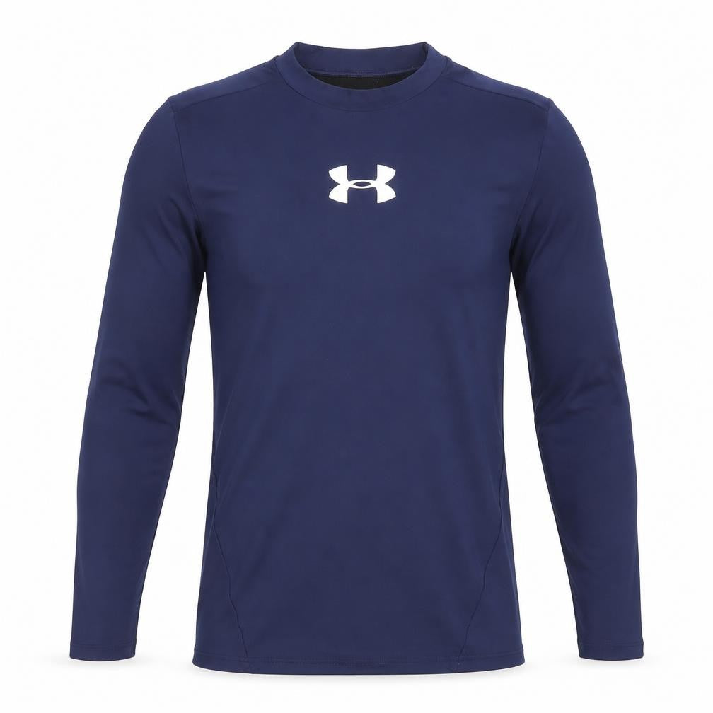 Under Armour Boys Blue Long Sleeve ColdGear Athletic Pullover Top Size L