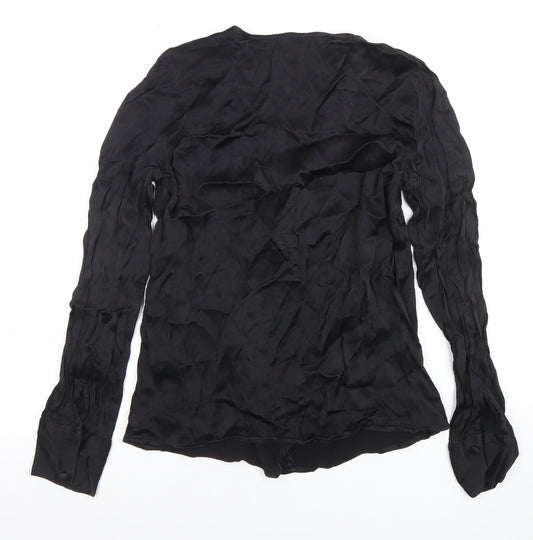 Vero Moda Women's Black Wrap Blouse XS Long Sleeve Viscose