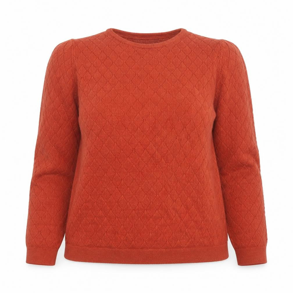 Warehouse Women Brown Size 12 Crew Neck Long Sleeve Pullover Jumper