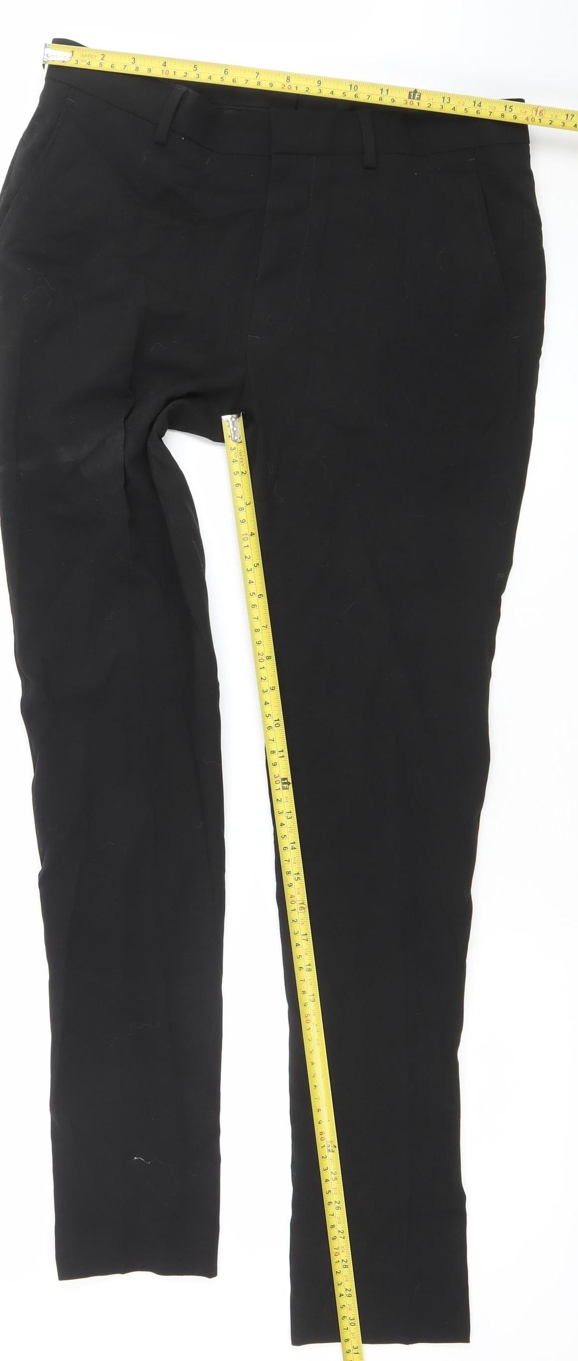 ASOS Women's Black Slim Fit Stretch Trousers Size 10 Workwear
