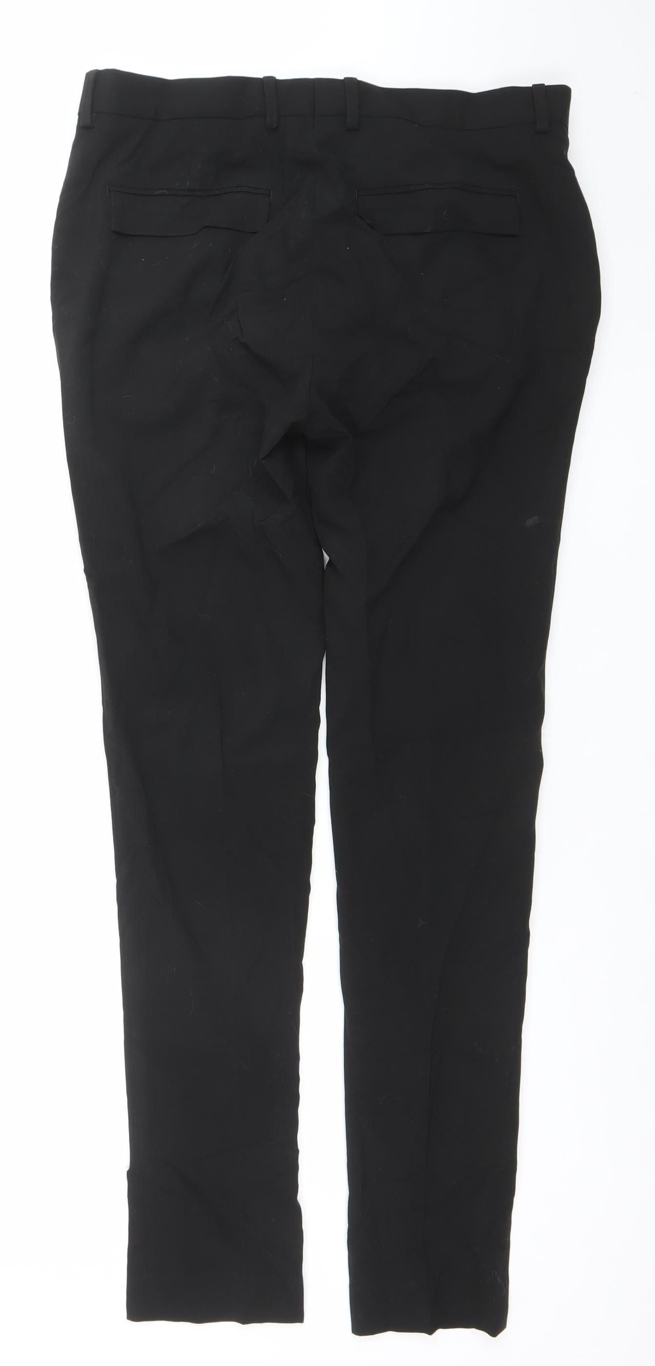 ASOS Women's Black Slim Fit Stretch Trousers Size 10 Workwear