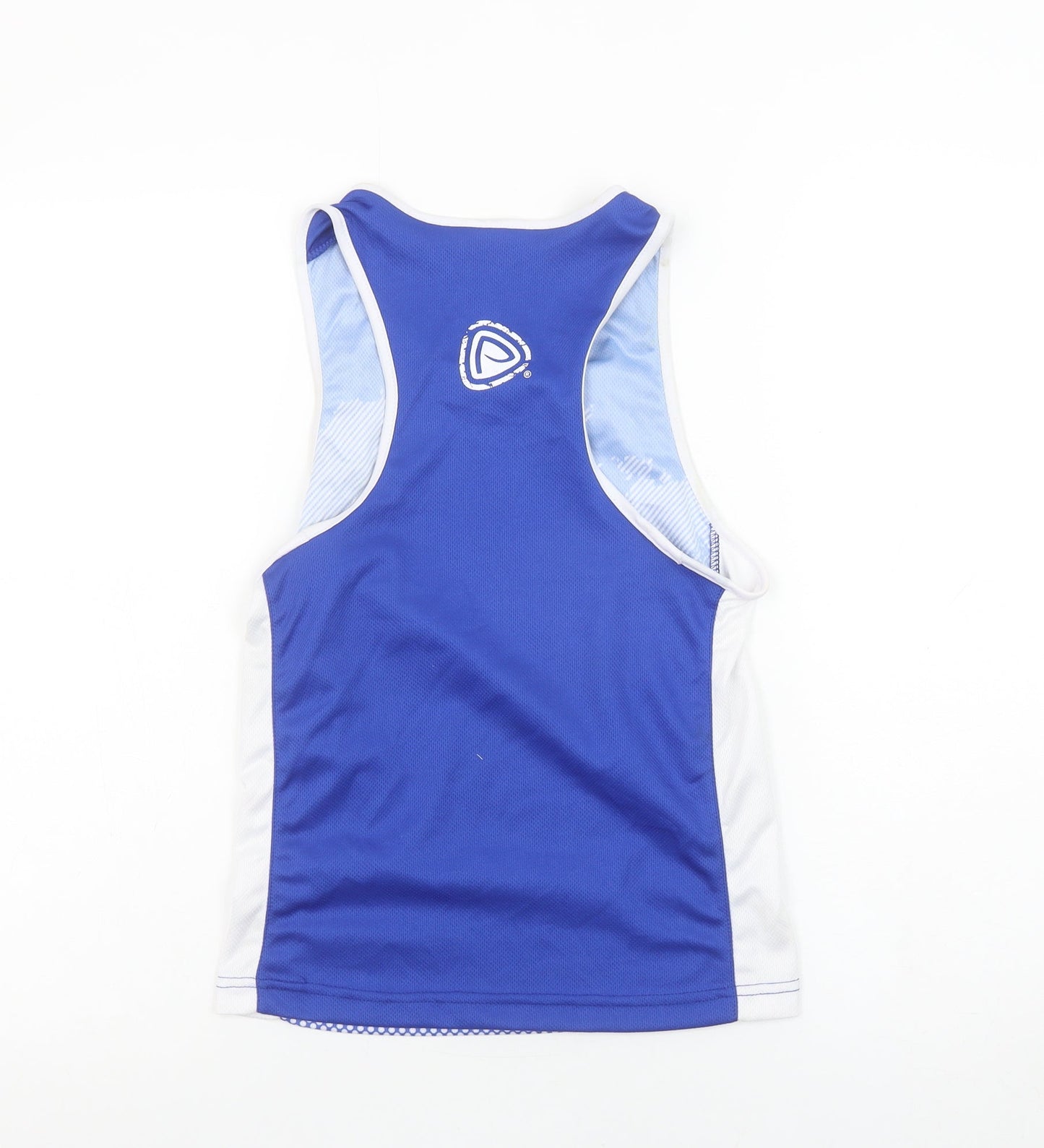 Prime Sports Boys Blue Running Tank Top 7-8 Years Lightweight Polyester