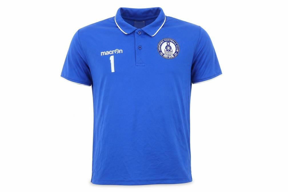 Macron Men Blue Ashford Football Club Polo Shirt Size M