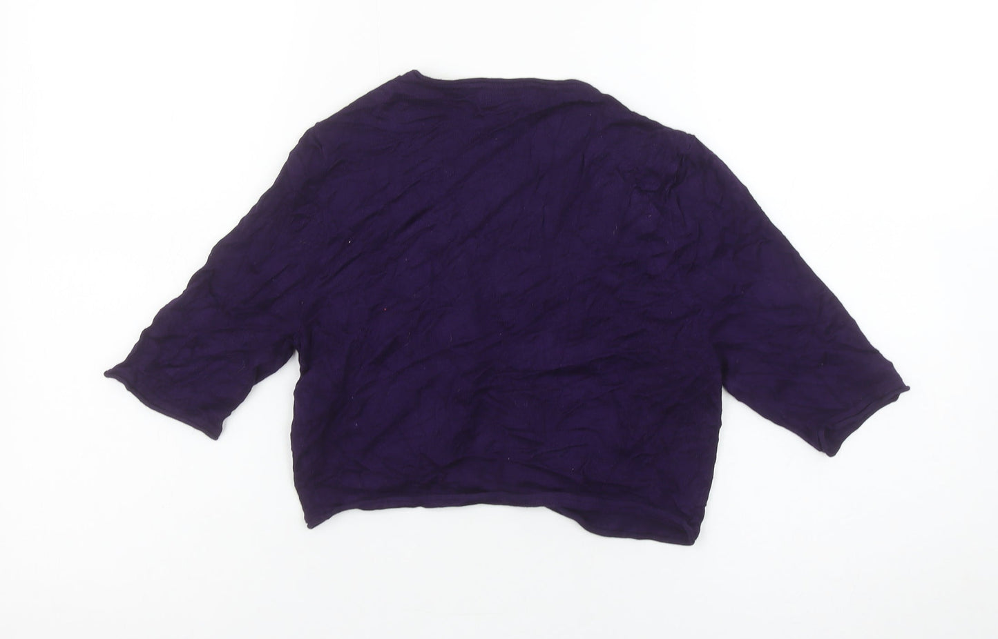 Kaliko Petite Purple 3/4 Sleeve Open Cardigan Size 10