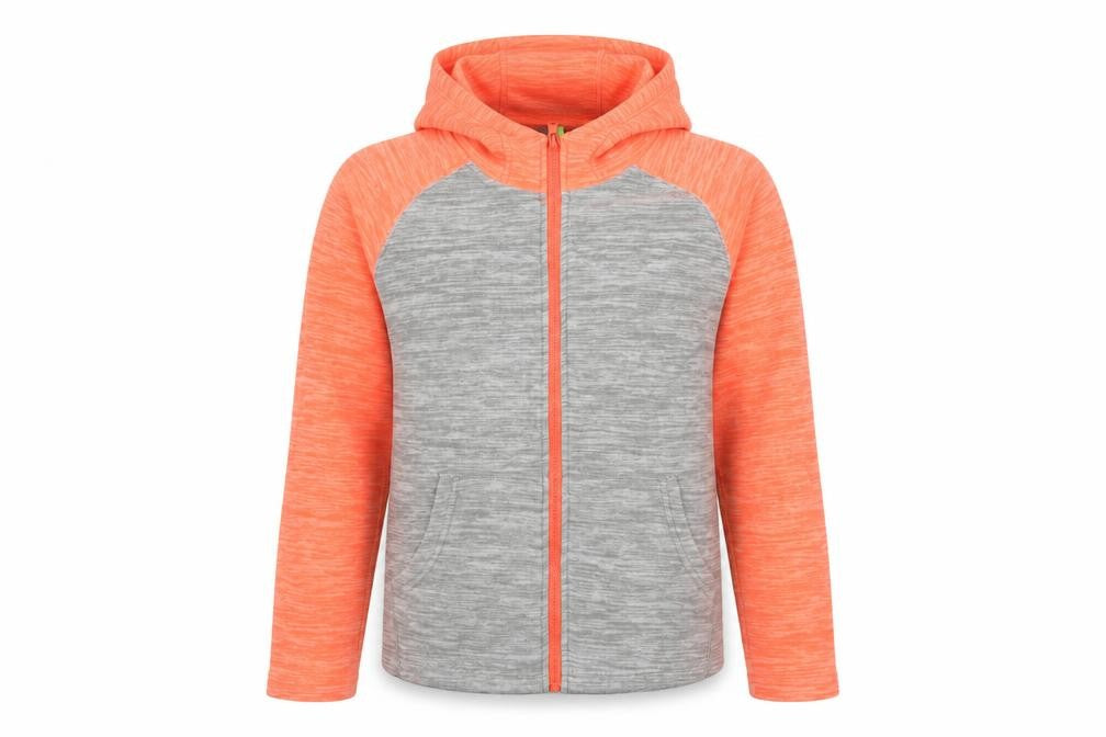 Mountain Warehouse Girls Grey & Orange Hooded Full Zip Jacket 11-12 Years