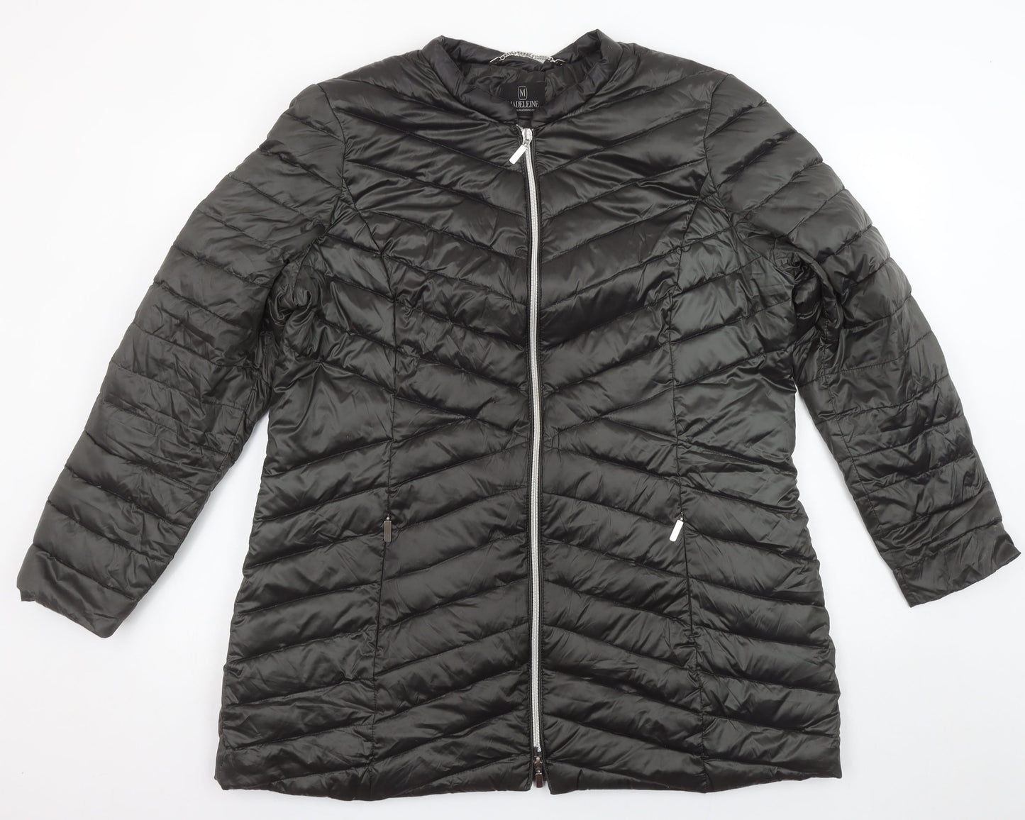Madeleine Women’s Black Quilted Mid-Length Puffer Jacket Size M