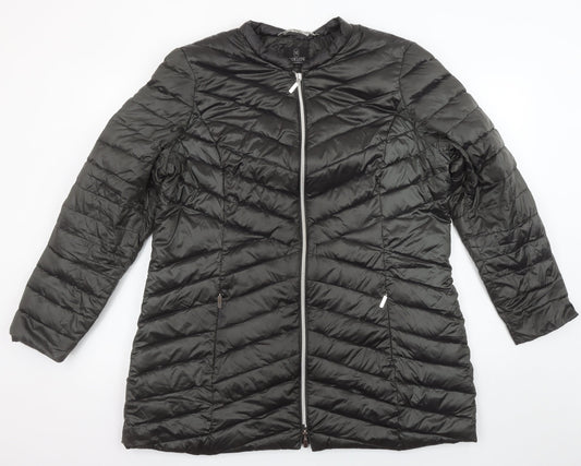 Madeleine Women’s Black Quilted Mid-Length Puffer Jacket Size M