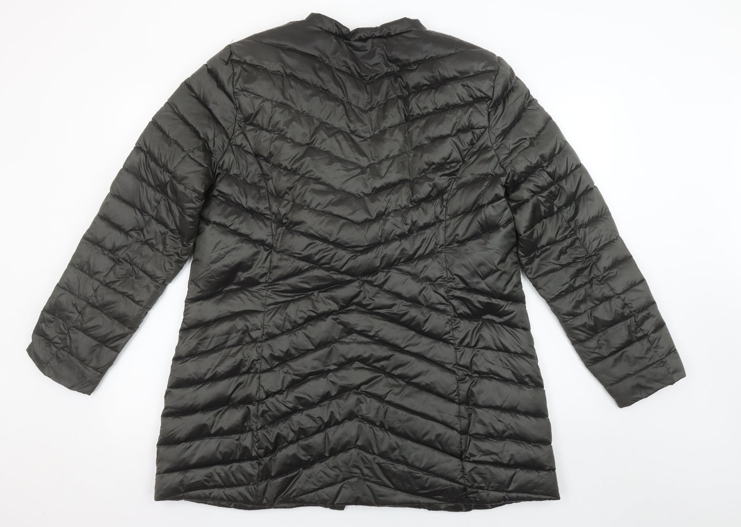 Madeleine Women’s Black Quilted Mid-Length Puffer Jacket Size M