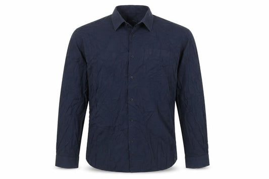 F&F Mens Blue Slim Fit Long Sleeve Button-Up Shirt Size 18