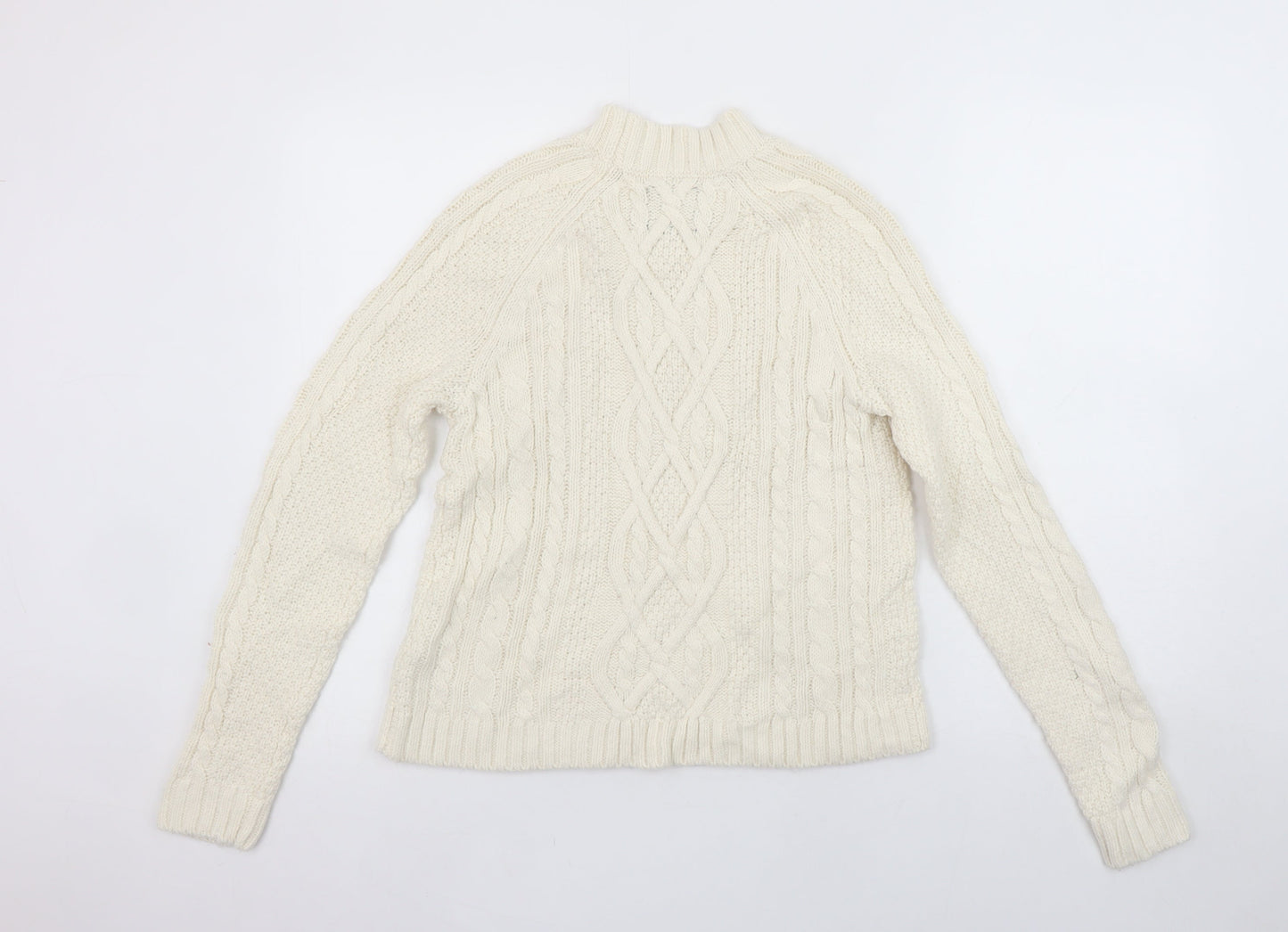 Abercrombie & Fitch Women’s Ivory Cable Knit Jumper XS