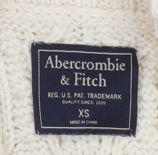 Abercrombie & Fitch Women’s Ivory Cable Knit Jumper XS