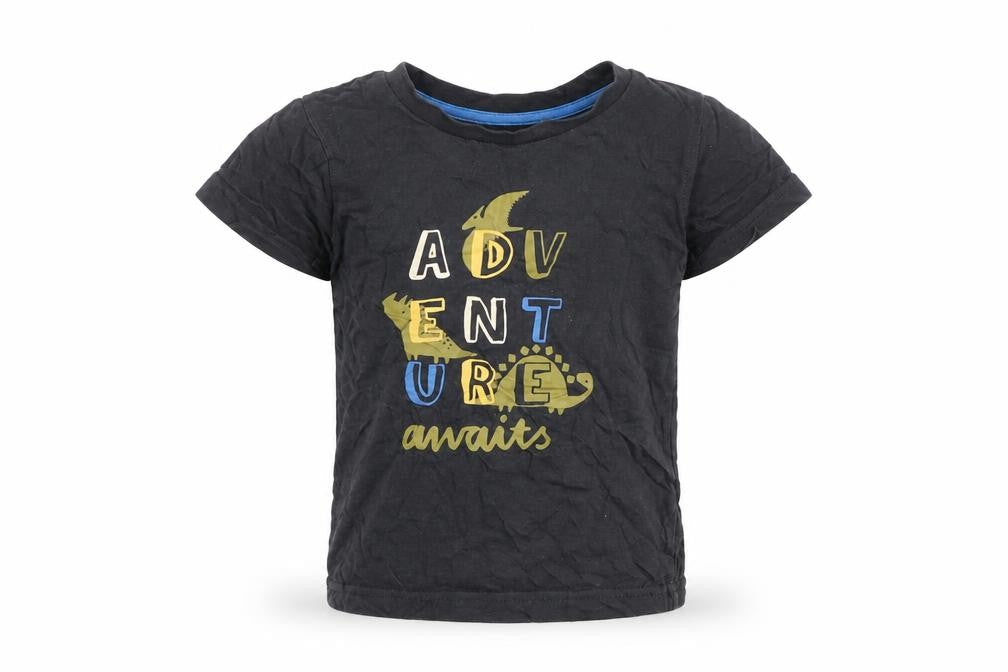 Mothercare Black Dinosaur Adventure Graphic T-Shirt 18-24 Months