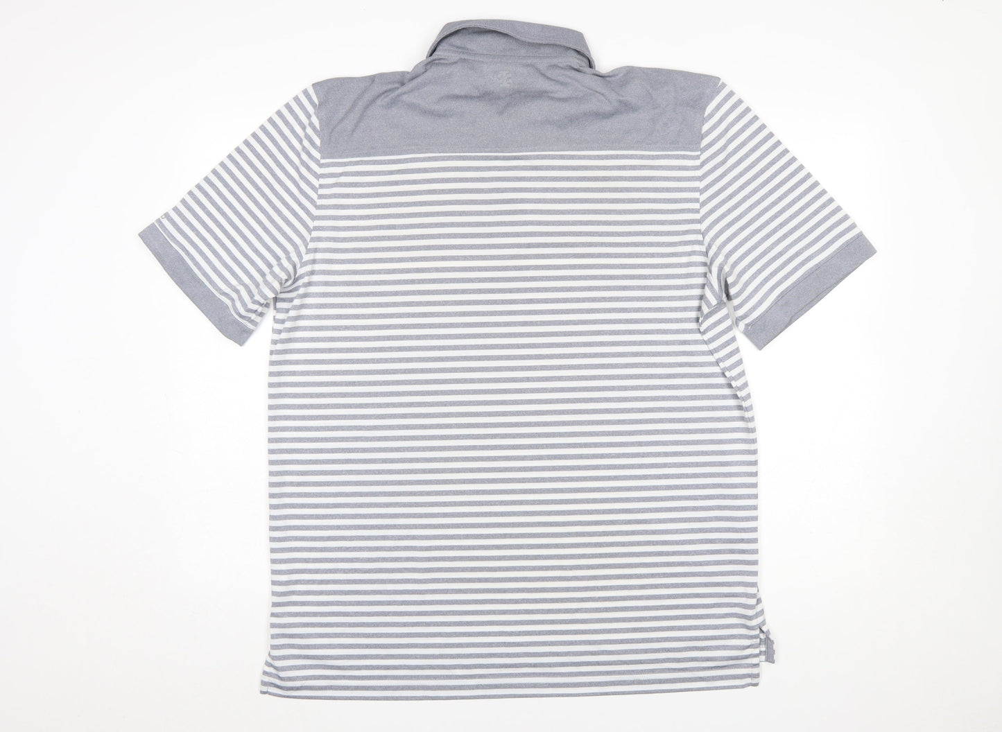 IZOD Men’s Grey Striped Performance Golf Polo Shirt Size L