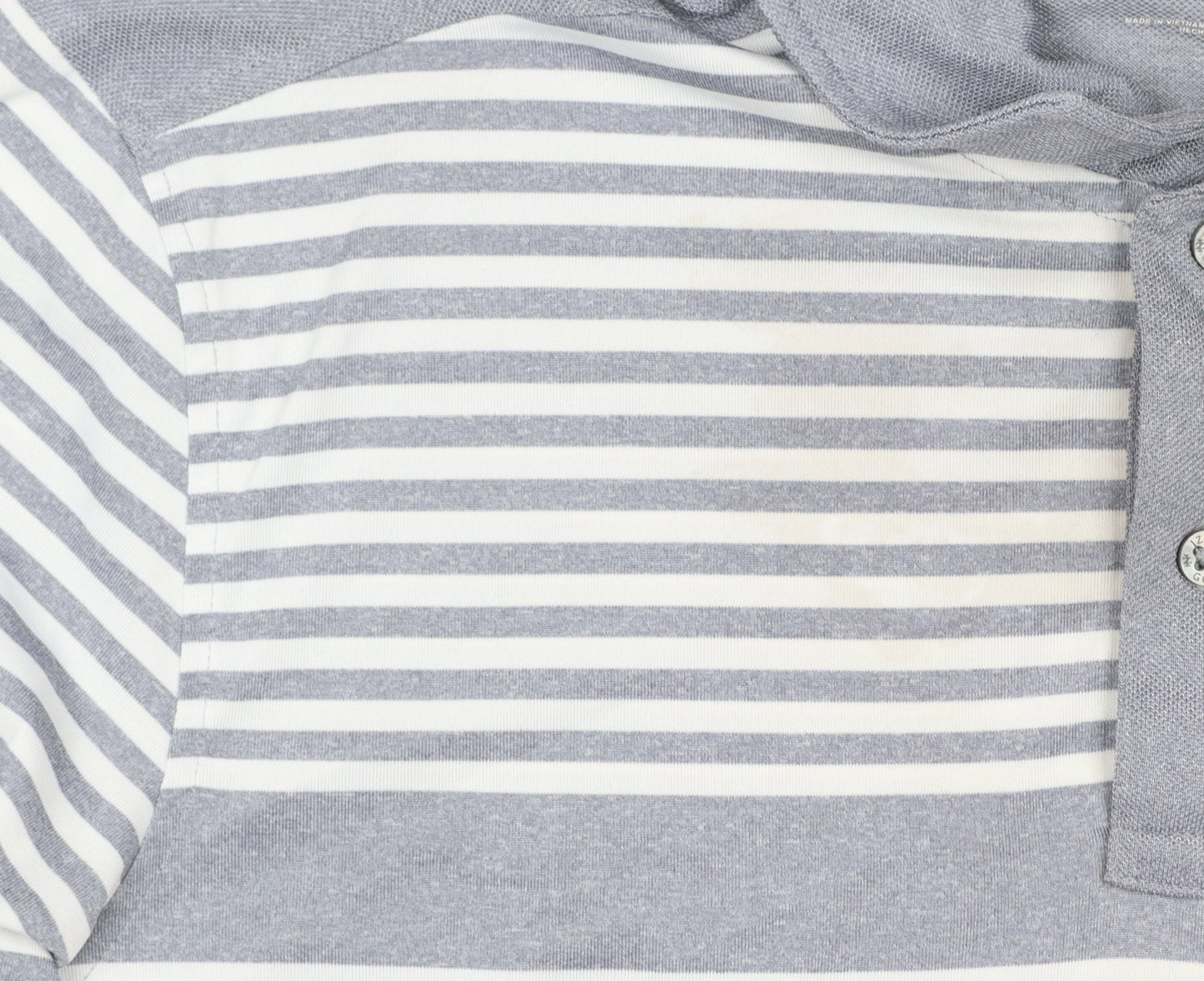 IZOD Men’s Grey Striped Performance Golf Polo Shirt Size L