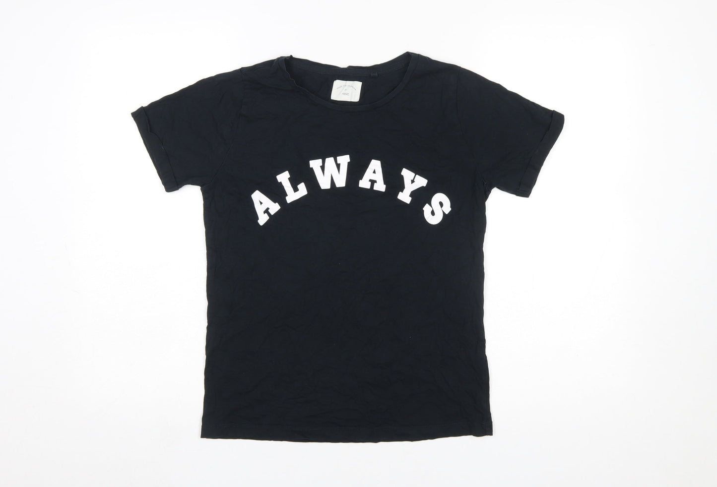 Next Women's Black XS T-Shirt Style Nightshirt with Quote Print