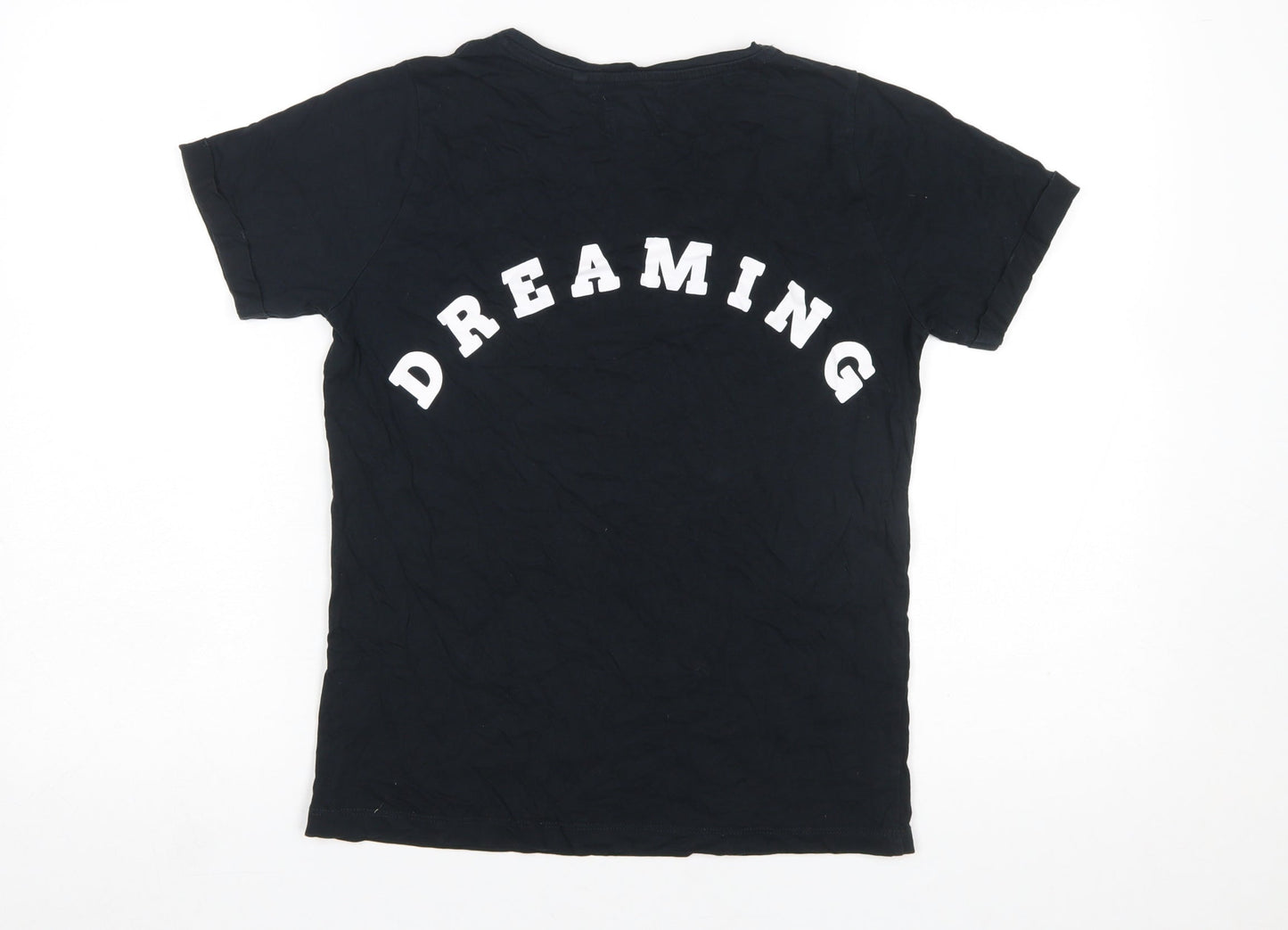 Next Women's Black XS T-Shirt Style Nightshirt with Quote Print