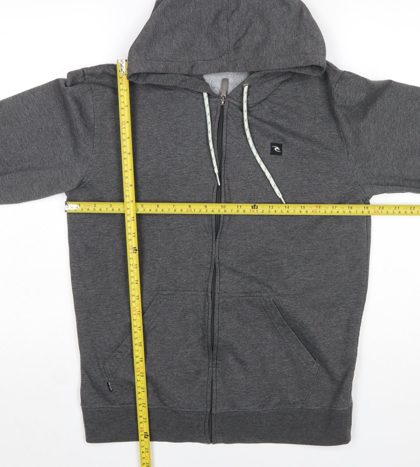 Rip Curl Men's Grey Full Zip Hoodie Small Regular Fit Surf Style