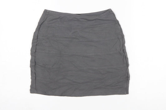 Dorothy Perkins Women's Grey Pencil Stretch Skirt Size 8