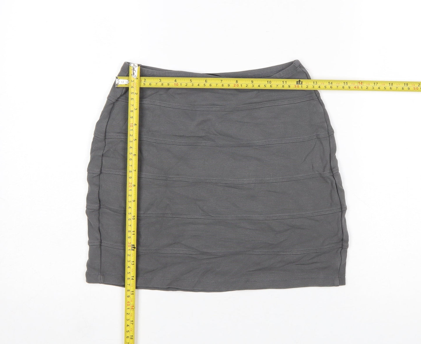 Dorothy Perkins Women's Grey Pencil Stretch Skirt Size 8