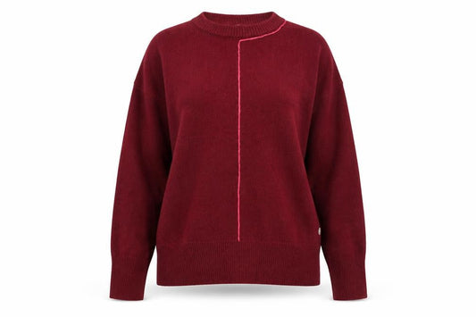 Diesel Womens Red XS Crew Neck Wool Blend Long Sleeve Jumper