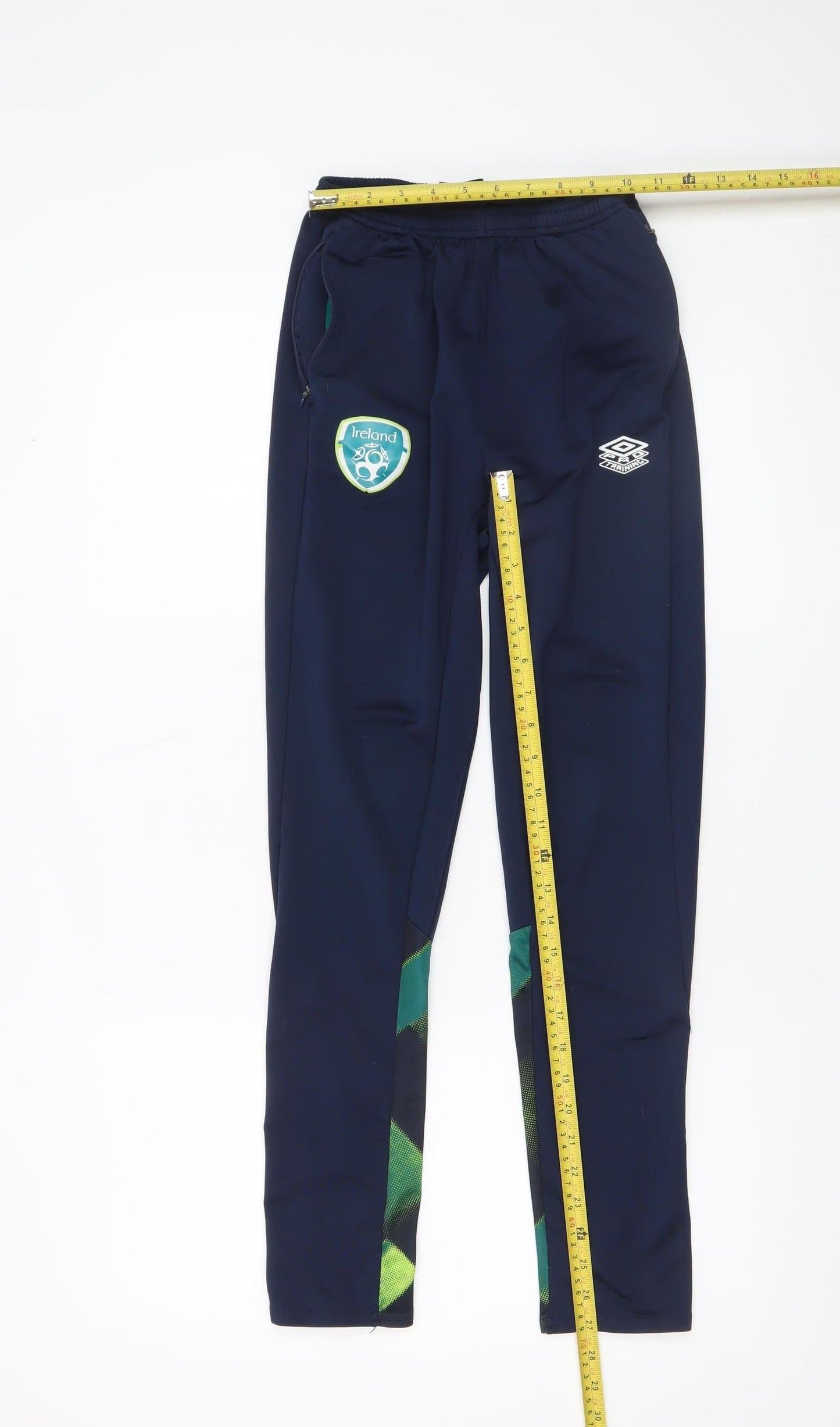 Umbro Boys Blue Ireland Football Jogger Trousers 13 Years 158cm